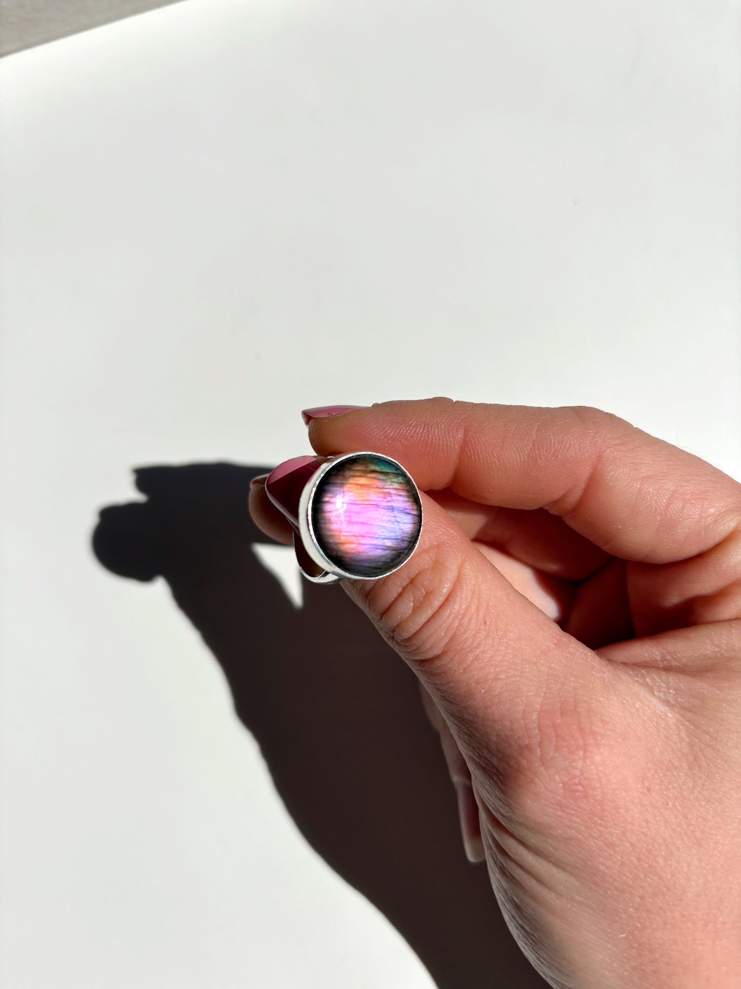 Anello Labradorite 9