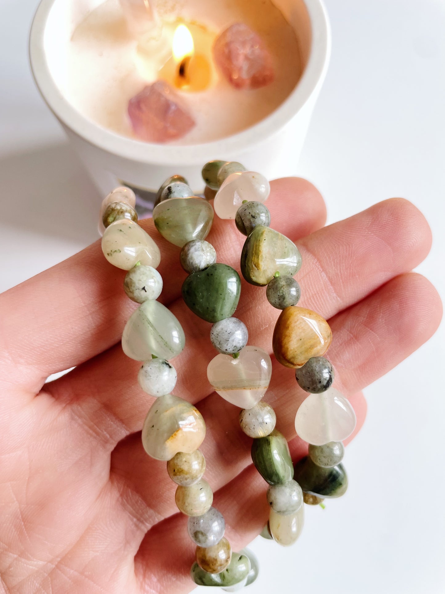 Bracciale Labradorite Bianca e lodolite