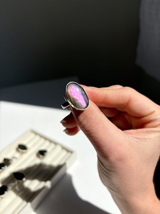 Anello Labradorite 11