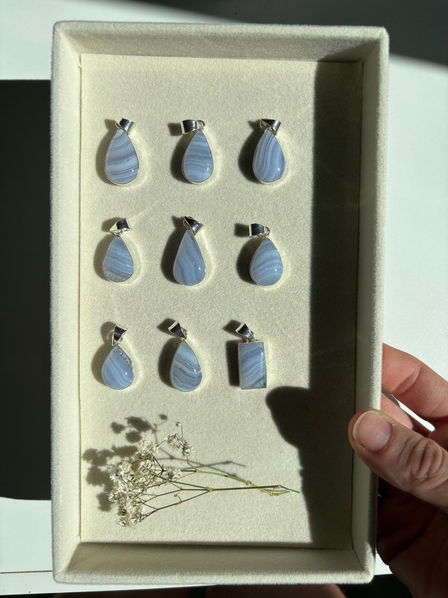 Pendente Agata Blue Lace