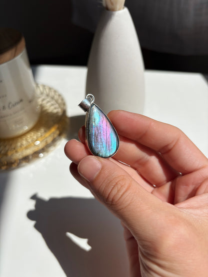 Ciondolo Goccia Labradorite 4