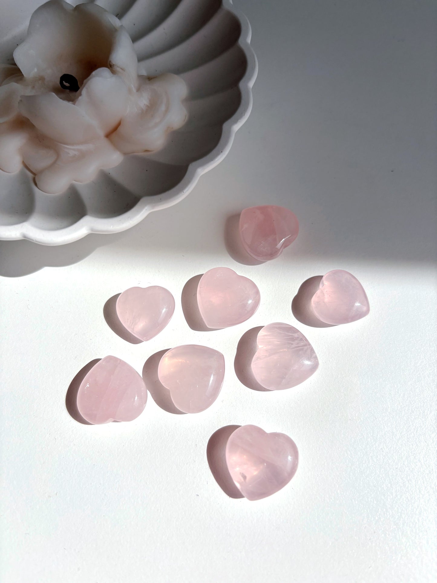 Mini Cuoricino Quarzo Rosa