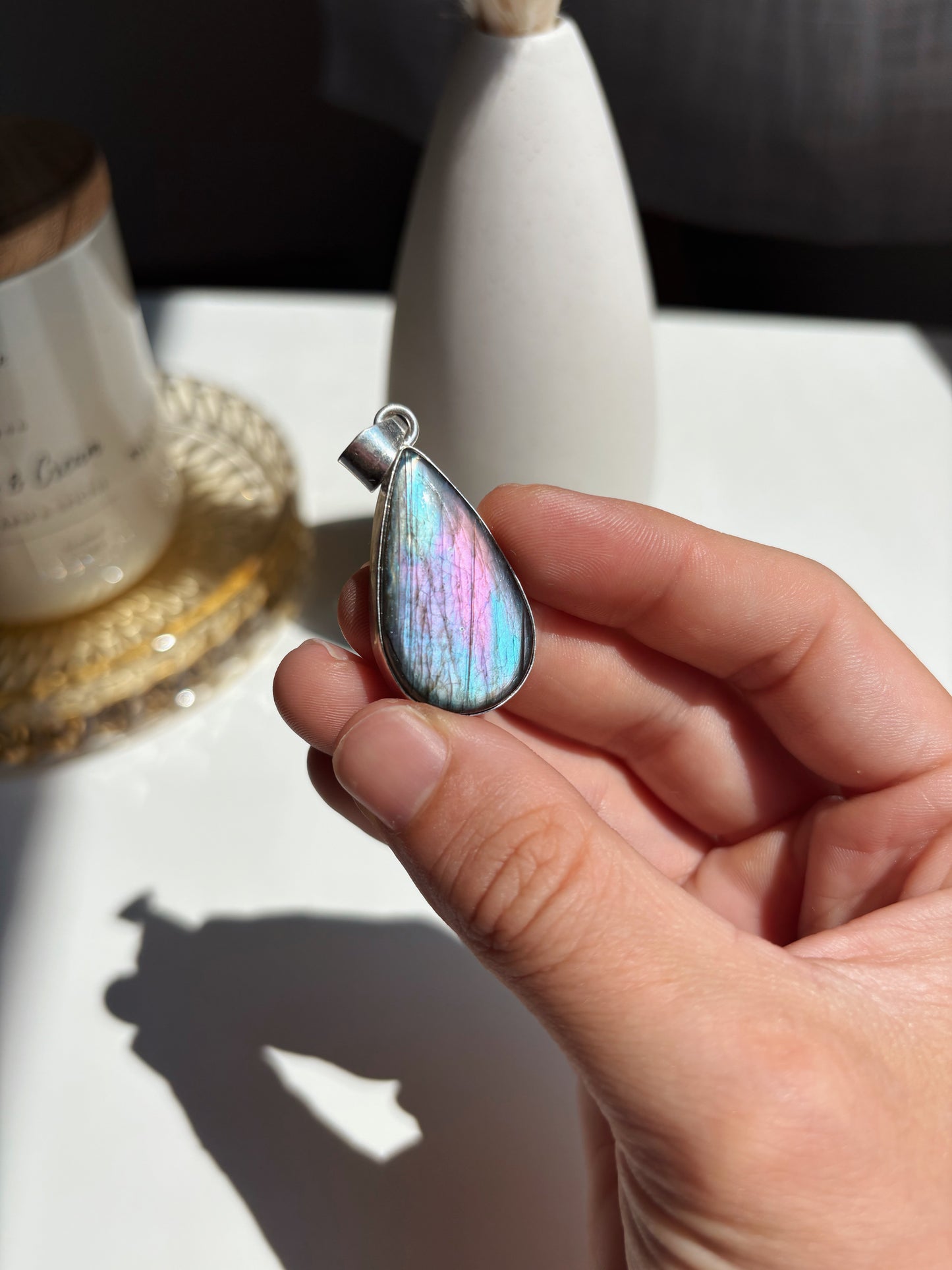 Ciondolo Goccia Labradorite 4