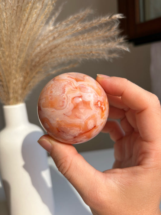 Sfera Corniola e Agata Sakura 1