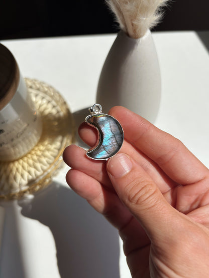 Ciondolo Luna Labradorite 4