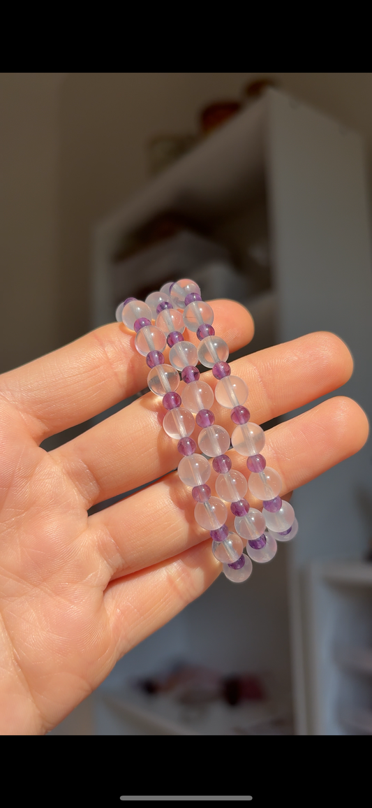 Bracciale Ametista e Quarzo Girasole