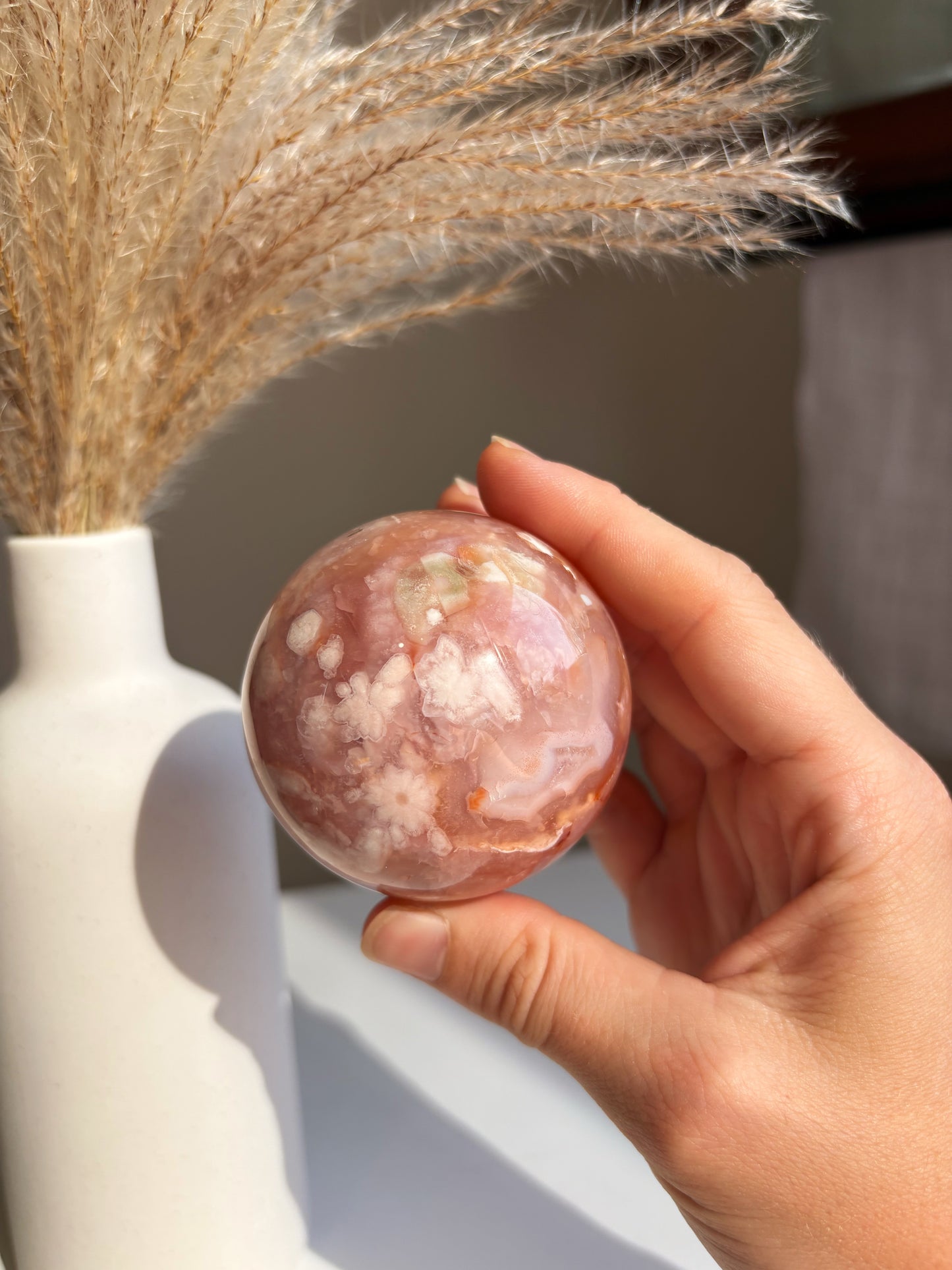 Sfera Corniola e Agata Sakura 2