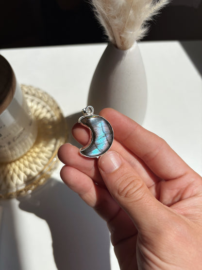 Ciondolo Luna Labradorite 4