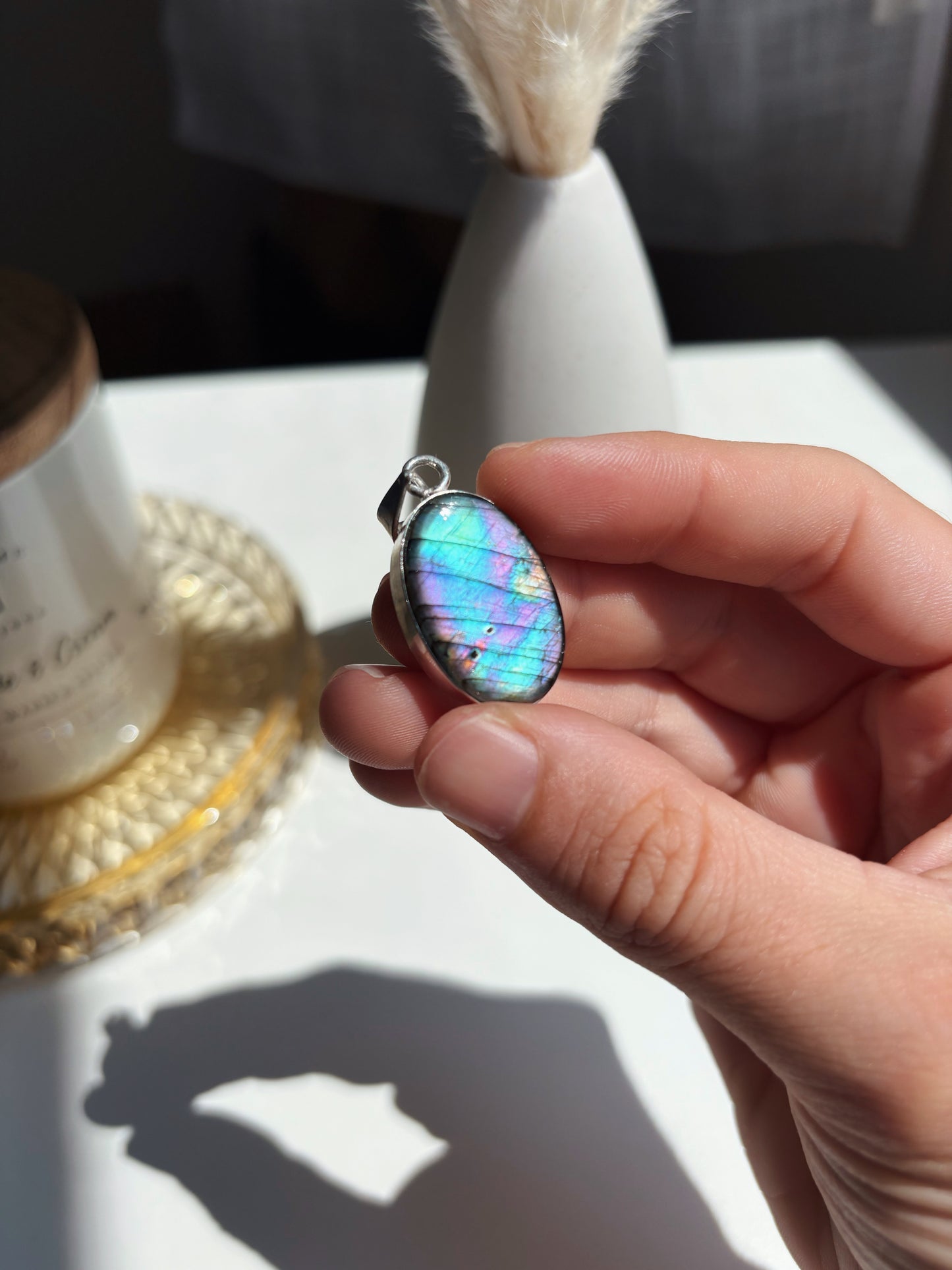 Ciondolo Ovale Labradorite 3