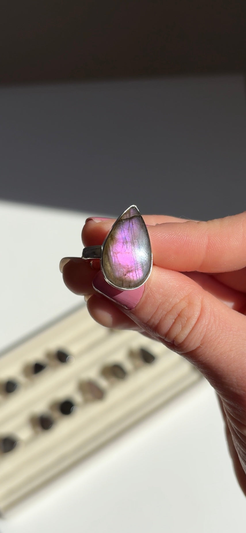 Anello Labradorite 5