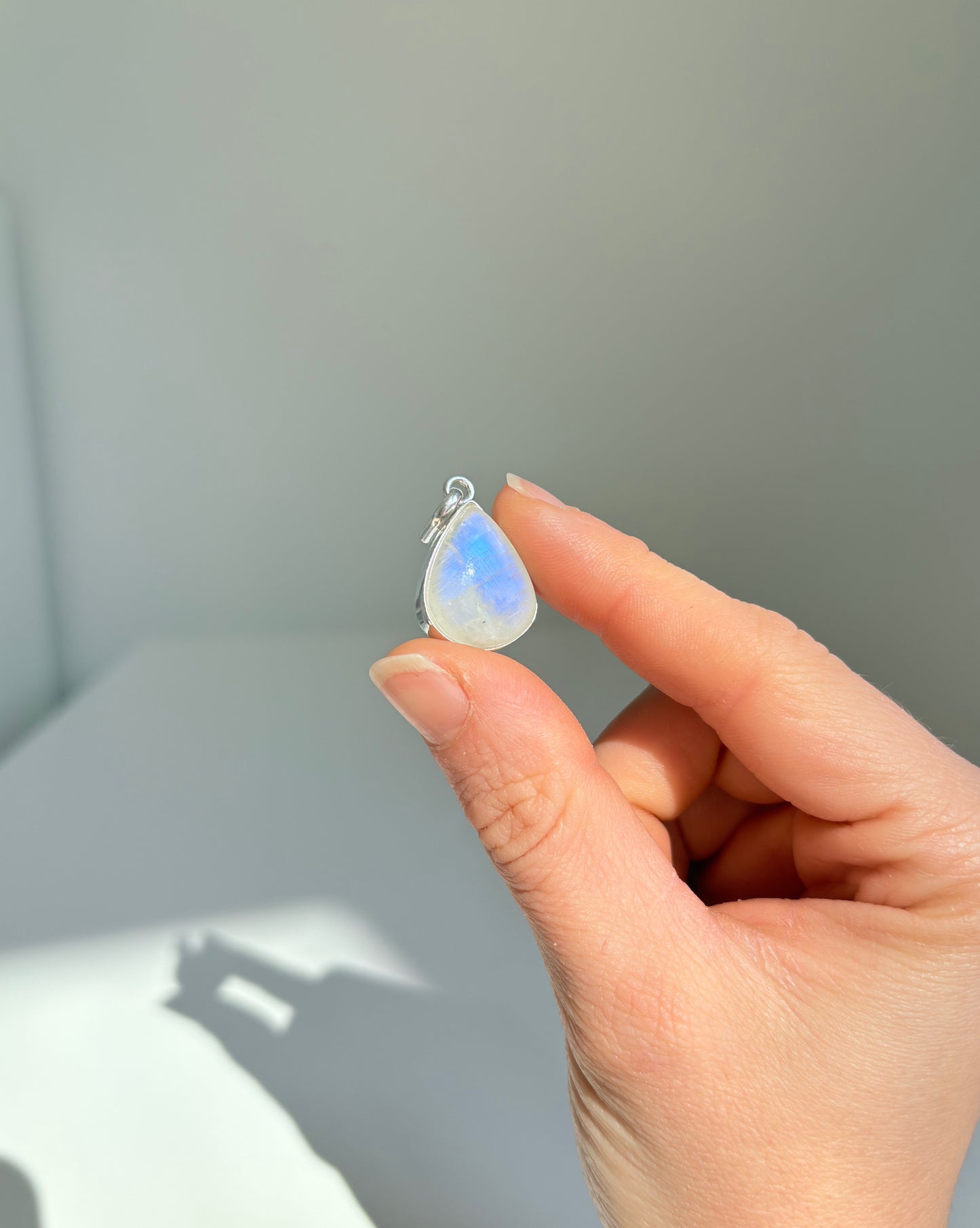 Ciondolo Labradorite Bianca 5