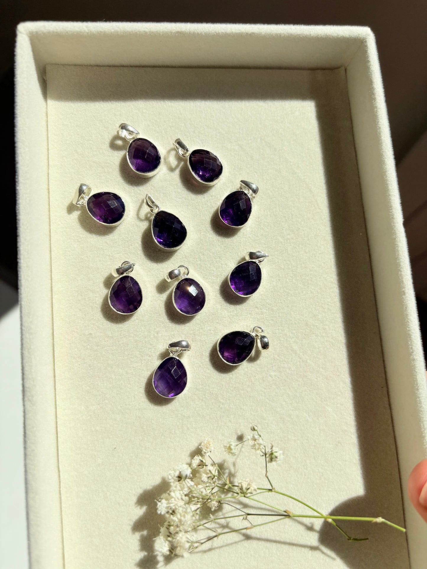 Pendente Ametista sfaccettato