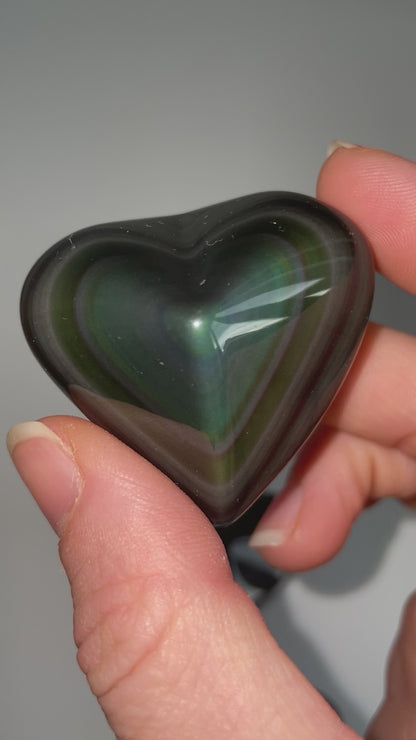 Cuore Ossidiana Arcobaleno